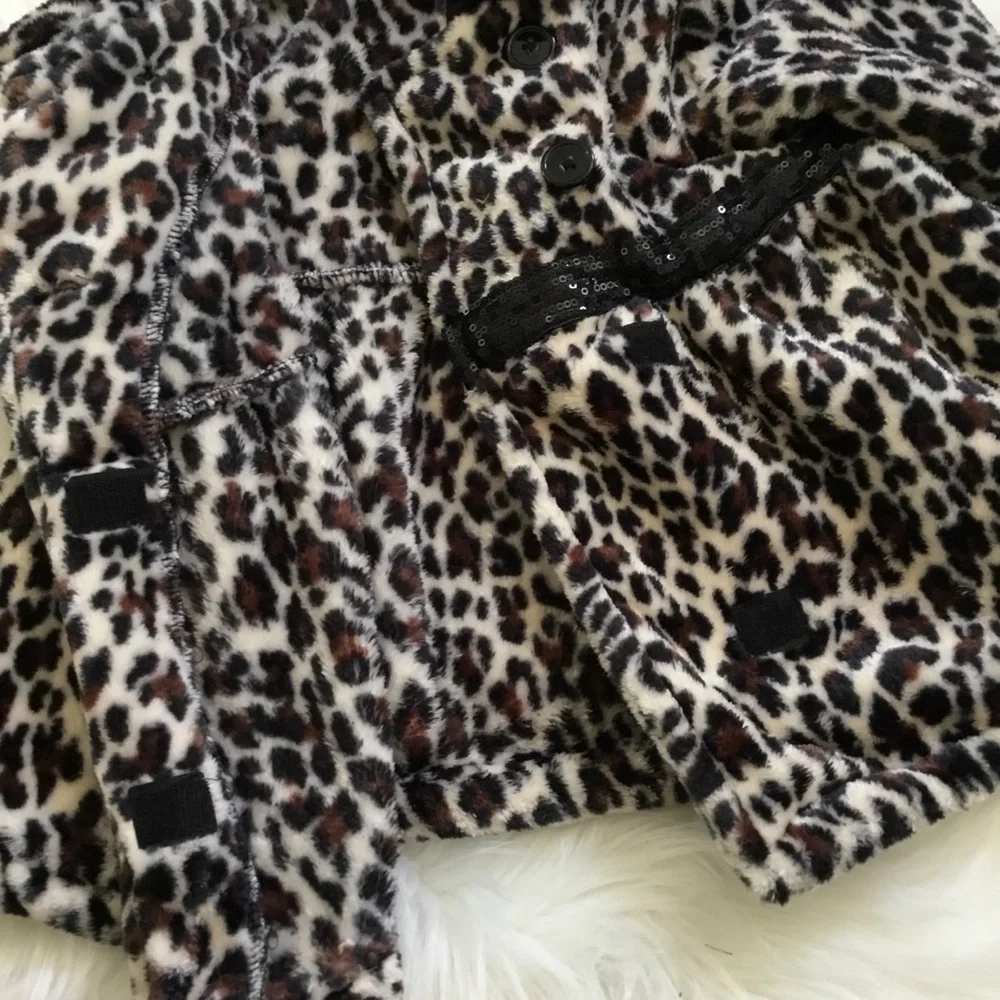 Penelope Mack Leopard Coat Size 4T - Picture 4 of 6